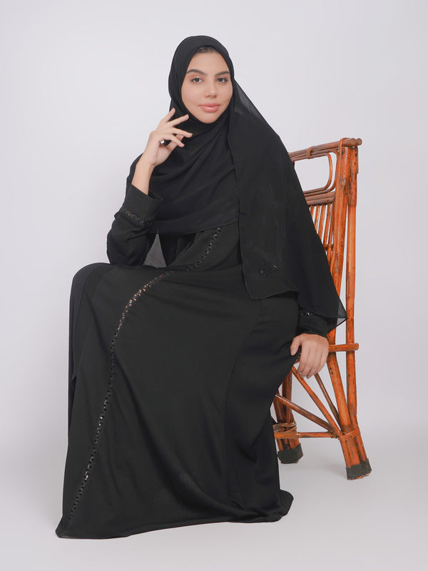 Aaizah Collar Abaya Set