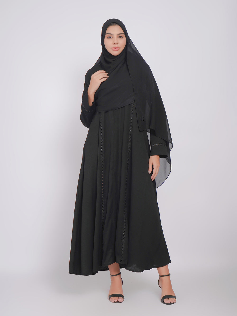 Aaizah Collar Abaya Set