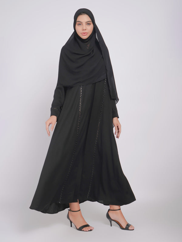 Aaizah Collar Abaya Set