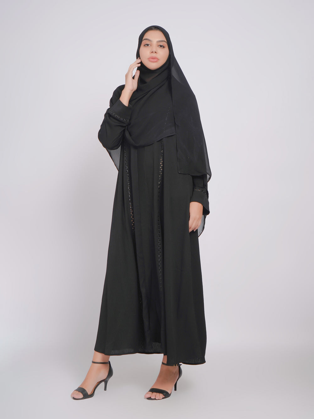 Aaizah Collar Abaya Set