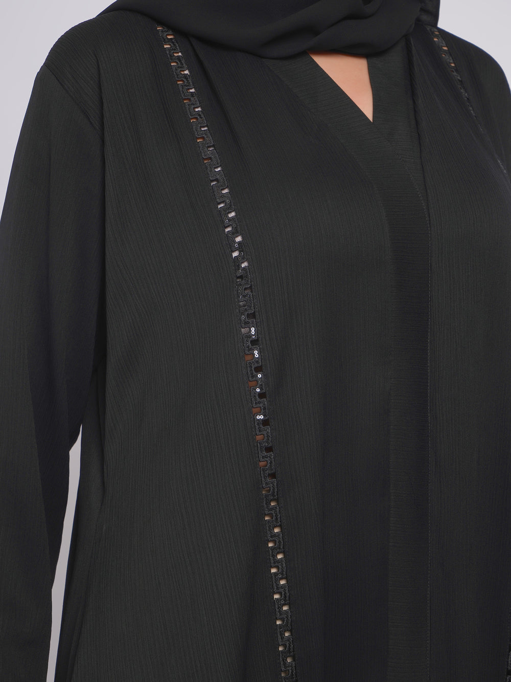 Aaizah Collar Abaya Set
