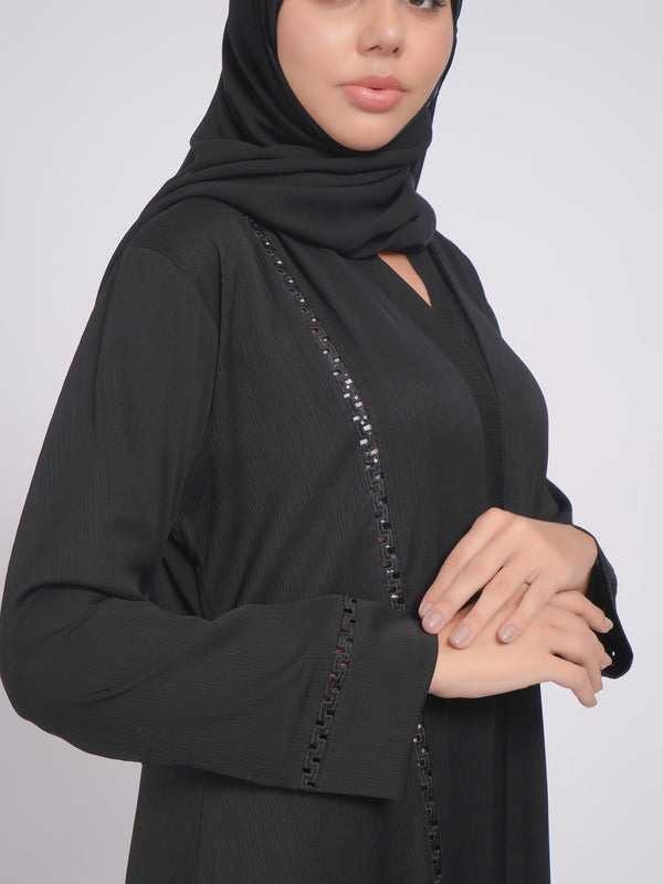 Aaizah Collar Abaya Set