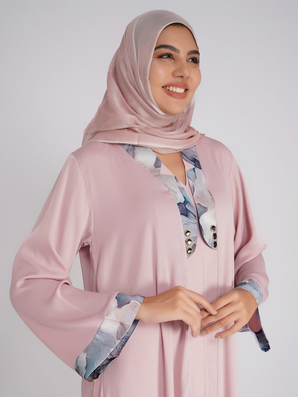 Classic Abaya with Elastic Sleeves