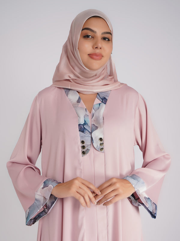 Classic Abaya with Elastic Sleeves
